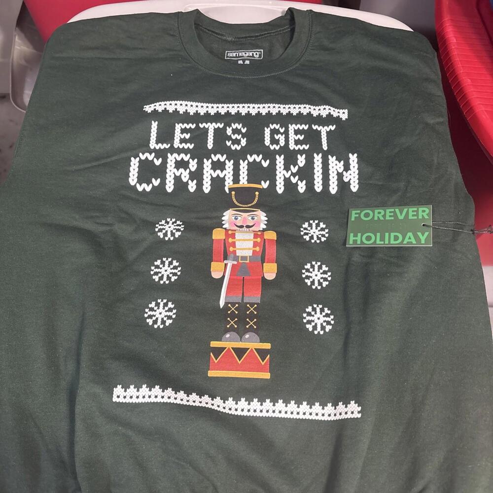Samegang Nutcracker Christmas Medium Sweatshirt green new